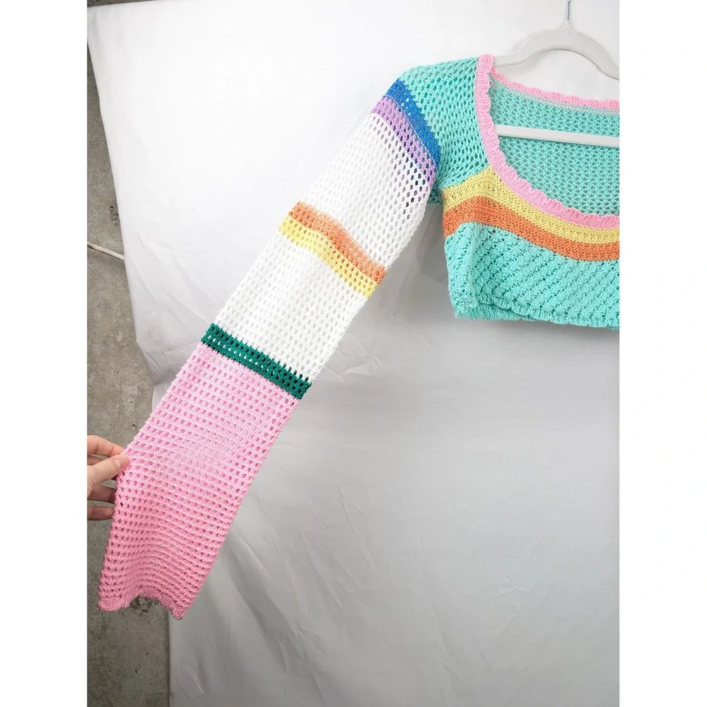 Handmade striped crochet